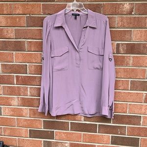 Eileen Fisher 100% silk tunic blouse. Lavender.